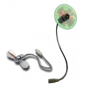 USB LED Clock Fan
